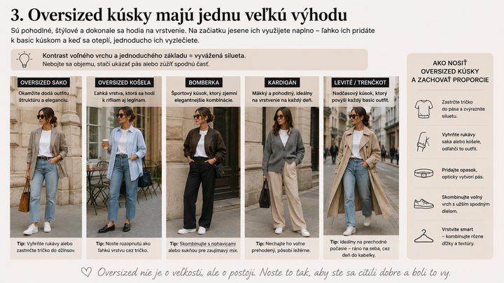 Ako kombinovať oversized kúsky - vizualizácia